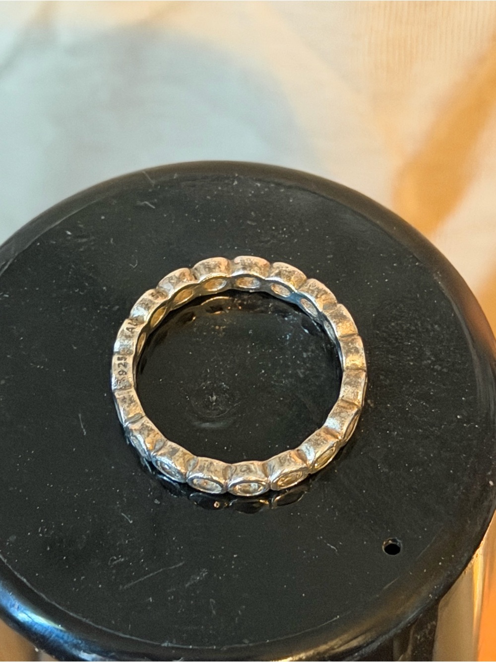 Pandora Silver Crystal Bezel Eternity Ring - Picture 2 of 3
